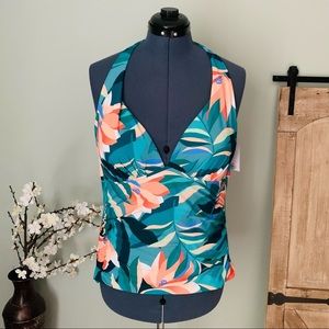 Apt 9 Floral Printed Padded Halterkini NWT Size XXL